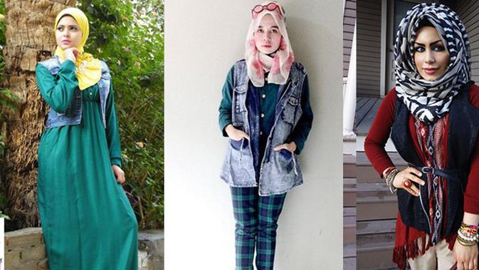 880 Model Jaket Levis Wanita Berhijab Gratis Terbaru