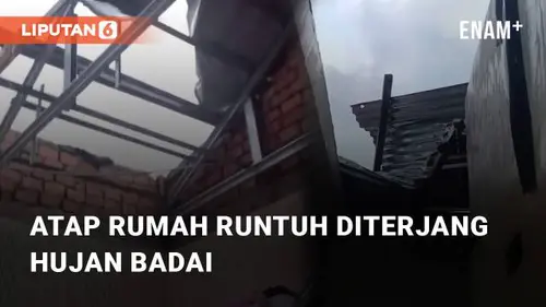 VIDEO: Viral Atap Rumah Runtuh Karena Diterjang Hujan Badai di Jambi