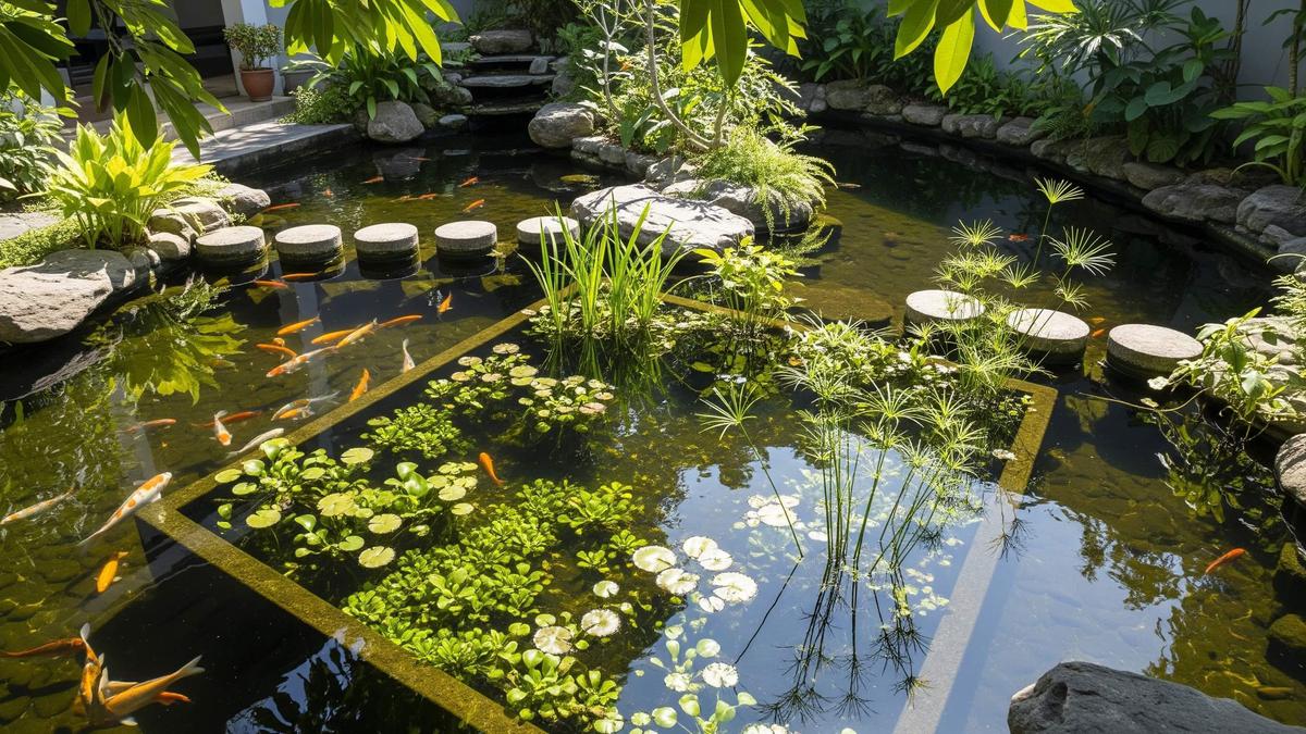 7 Desain Kolam Ikan yang Tidak Perlu Sering Dikuras, Estetik, Sehat, dan Minim Perawatan