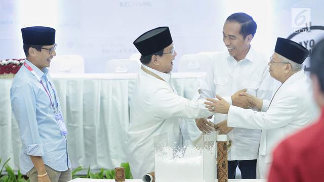 Jokowi-Ma'ruf Amin dan Prabowo-Sandiaga Uno