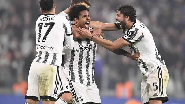Selebrasi pemain Juventus saat menghajar Empoli di Liga Italia 2022/2023