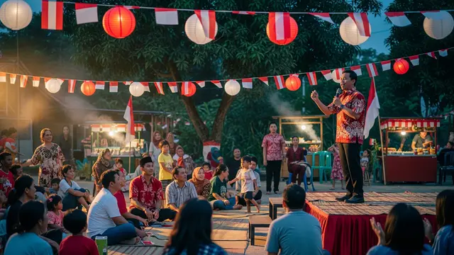 Teks Sambutan Ketua RT Malam Tirakatan 17 Agustus yang Lucu, Santai dan Tidak Bikin Ngantuk  Foto: AI Generated