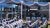 Upacara Peringatan Hari Kesaktian Pancasila Tahun 2025 di Monumen Pancasila Sakti, Jalan Raya Pondok Gede, Lubang Buaya, Jakarta Timur (Liputan6.com/Nanda Perdana Putra)