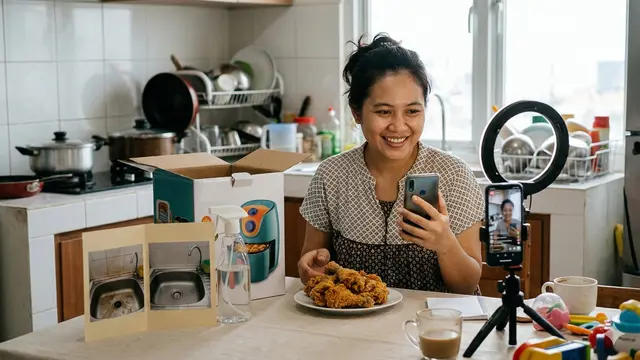 Trik Bisnis Affiliate untuk Ibu Rumah Tangga Tanpa Follower Banyak (Foto: Gemini AI)