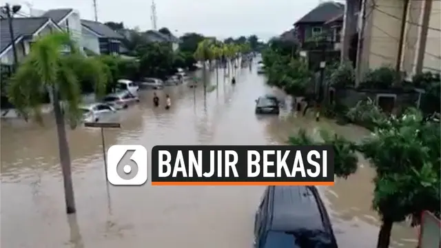 VIDEO: Melihat dari Udara Kondisi Banjir di Kemang Pratama Bekasi