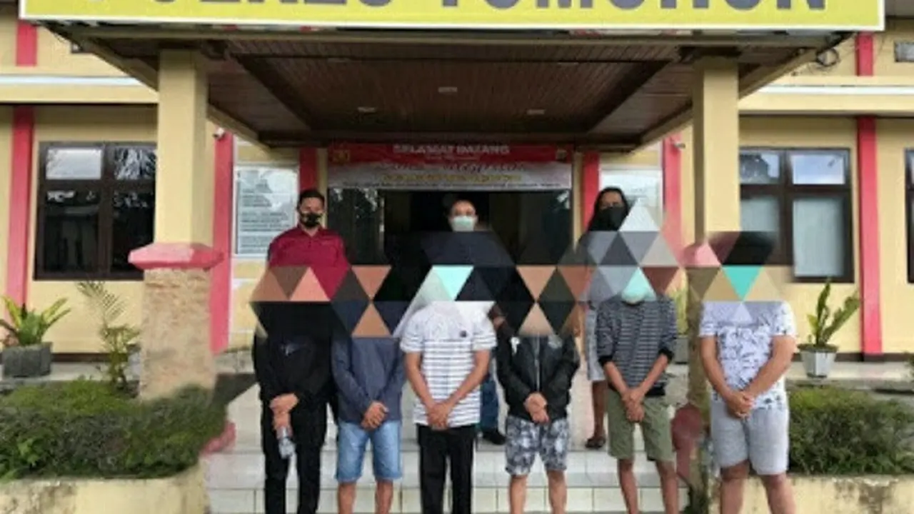 6 pelaku sudah diamankan di Polres Tomohon, untuk mempertanggungjawabkan perbuatannya.