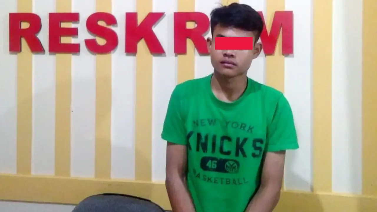 Terduga pelaku pencabulan dan merekamnya ditahan di polres Kebumen, Jawa Tengah. (Foto: Liputan6.com/Polres Kebumen/Muhamad Ridlo)