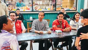 Presiden Joko Widodo kembali bertemu dengan Ketua Umum Partai Solidaritas Indonesia (PSI) Kaesang Pangarep dan kadernya di Deli Serdang, Sumatera Utara. (Ist)