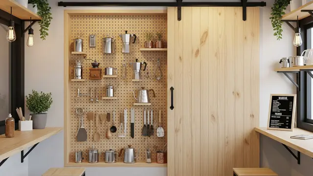 Dinding Papan Berlubang (Pegboard) yang Ditutup Panel