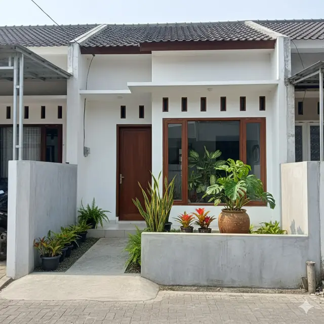 Rumah Tropis dengan Dekorasi Tanaman Indoor