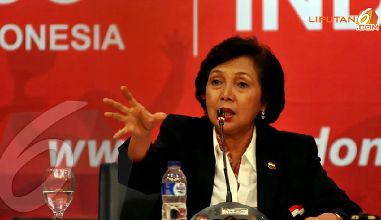 Ketua Komite Olympiade Indonesia (KOI), Rita Subowo menjelaskan Indonesia akan menurunkan 394 atlit putra dan 280 putri pada Sea Games Myammar (Liputan6.com/Helmi Fithriansyah)