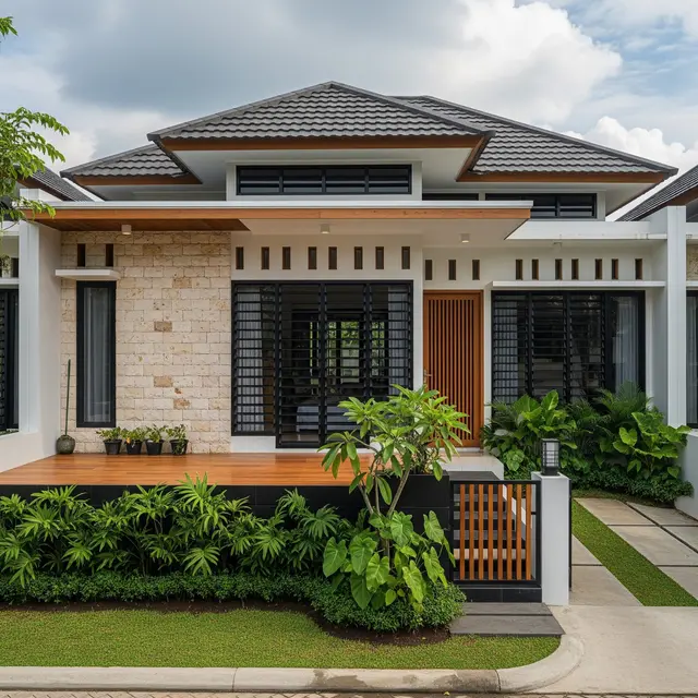 9 Desain Rumah Kecil 1 Lantai 3 Kamar dengan Ventilasi Lebar, Hunian Fungsional dan Sehat