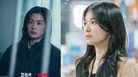 Jun Ji Hyun dalam Jirisan dan Song Hye Kyo di Now, We Are Breaking Up. (TVN - SBS via Soompi)