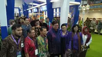 Menteri Perindustrian (Menperin) Airlangga Hartarto membuka pameran Adiwastra Nusantara ke-12. Liputan6.com/Septian Deny