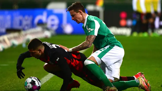 FOTO: Eintracht Frankfurt Gagal Menyodok ke Posisi 3 usai Kalah 1-2 dari Werder Bremen - Andre Silva; Marco Friedl