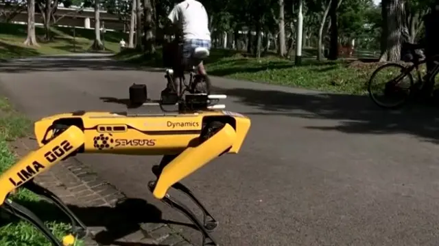 Singapura Kini Punya Anjing Robot yang Paksa Orang Jaga Jarak
