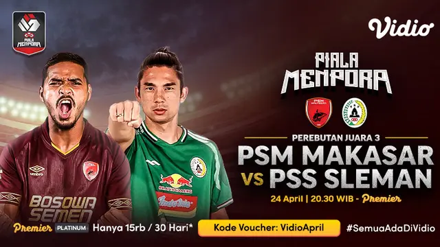 Streaming Juara 3 Piala Menpora 2021 di Vidio