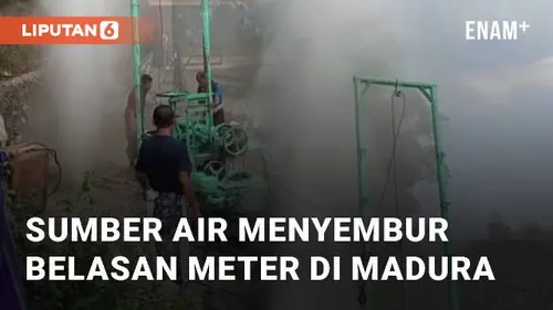 VIDEO: Detik-detik Sumber Air Menyembur Setinggi Belasan Meter di Sampang Madura