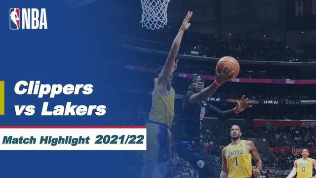 Berita video highlights NBA, pertandingan antara LA Clippers melawan LA Lakers dalam lanjutan NBA 2021/2022, Kamis (4/2/2022).