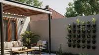Model Teras Rumah Ala Tropical Anti Ular. Foto: Gemini