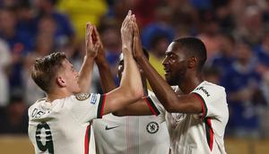 Chelsea menutup pertandingan dengan kemenangan 3-0 atas Esperance de Tunis setelah Tyrique George mencetak gol ketiga untuk The Blues pada menit-menit akhir. (FRANCK FIFE/AFP)