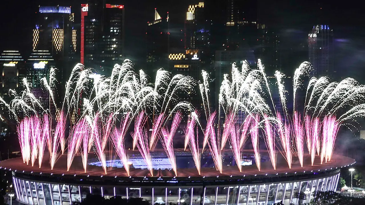 Wow, Pesta Kembang Api Menakjubkan Semarakkan Pembukaan Asian Games 2018