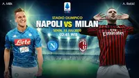 Prediksi banner Napoli vs AC Milan. (Triyasni)