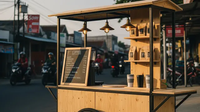 Gerobak Kayu Minimalis