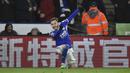 Pada babak kedua, tepatnya di menit ke-74 Leicester kembali unggul. Gol kedua The Foxes dicetak oleh James Maddison lewat sepakannya usai menerima umpan Harvey Barnes. (AP/Rui Vieira)