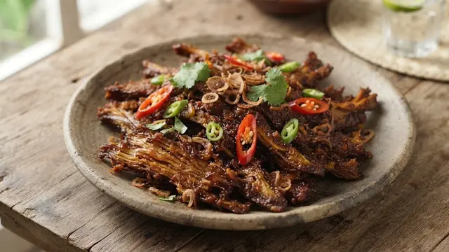 Resep dendeng jantung pisang