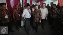 Ketua Umum Golkar Setya Novanto menghadiri Haul mantan Ketua MPR Taufiq Kiemas, Jakarta, Rabu (8/6). Haul yang dilaksanakan tertutup untuk wartawan tersebut dihadiri sejumlah menteri dan pejabat tinggi.(Liputan6.com/Faizal Fanani)