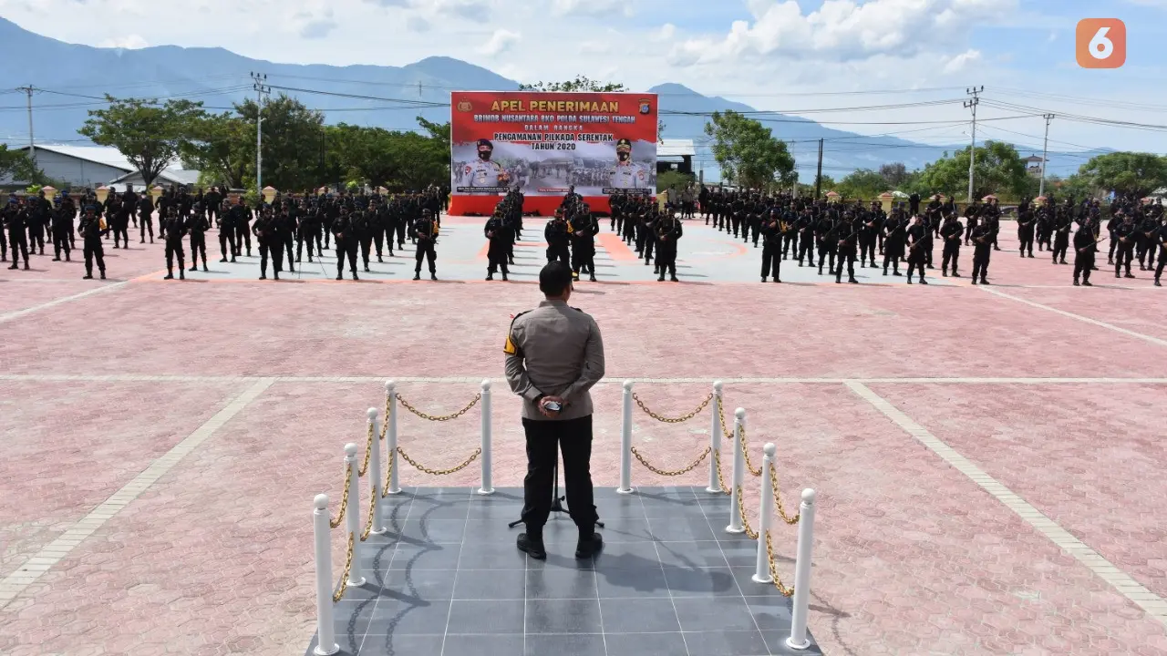 apel penerimaan tambahan personel pengamanan pilkada Sulteng