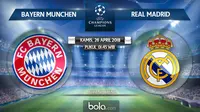 Semifinal Liga Champions 2017/2018 Bayern Munchen Vs Real Madrid Logo (Bola.com/Adreanus Titus)