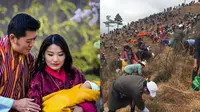 Untuk merayakan kelahiran putra mahkota baru, Bhutan menanam 108.000 pohon dan membuka taman kebahagiaan