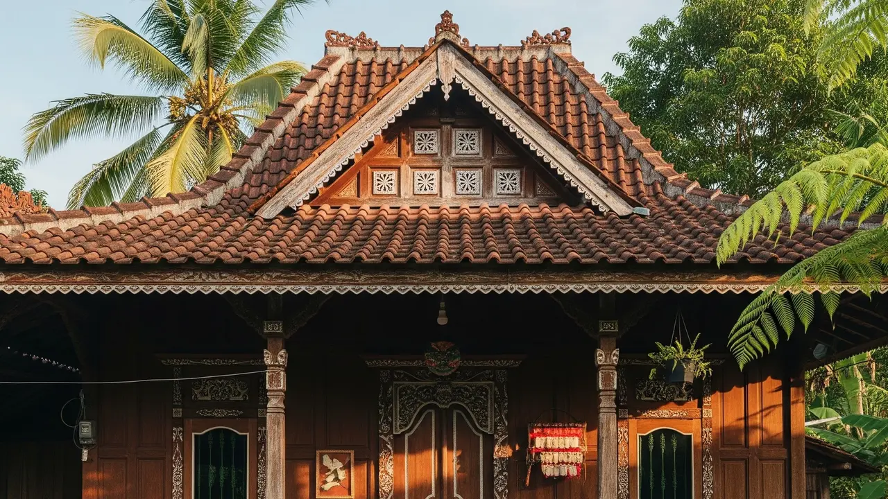 Fasad Rumah Klasik di Desa (Gemini AI)
