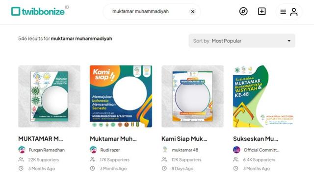 Twibbon Muktamar ke-48 Muhammadiyah dan Aisyiyah