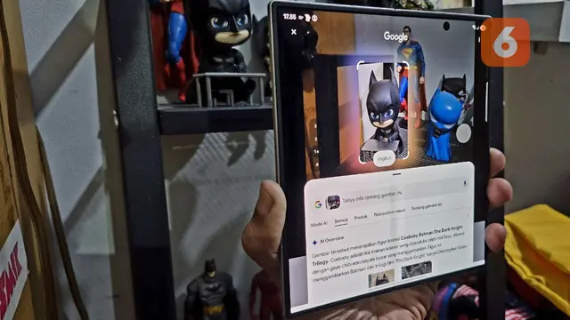 Fitur Circle to Search di Samsung Galaxy Z Fold7. Liputan6.com/Iskandar
