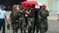 16 Jenazah diberangkatkan setelah upacara militer yang dipimpin KASAU Marsekal TNI Supriyatna.