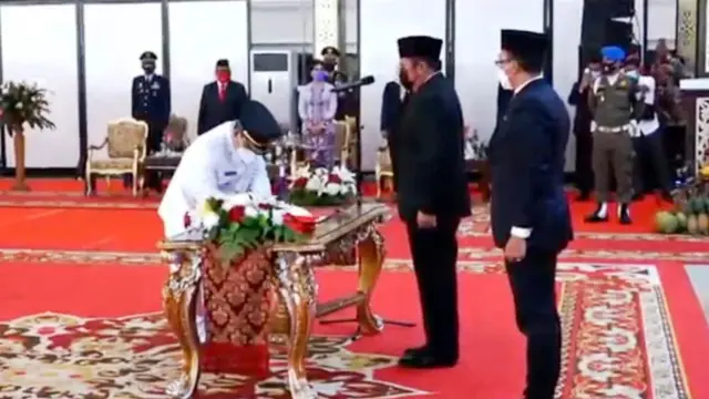 Pelantikan Kepala Daerah di Sumsel, dari Anak Wagub hingga Terdakwa Kasus Korupsi