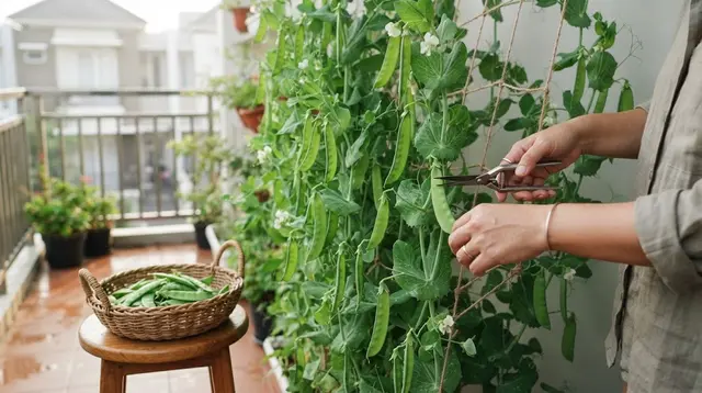 Cara Menanam Kacang Kapri di Balkon dengan Rambatan Vertikal yang Melimpah