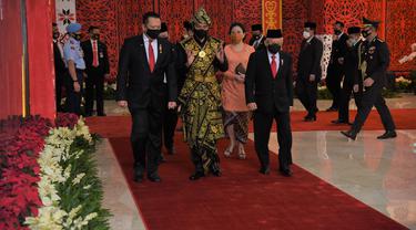 Presiden Jokowi saat datang ke Sidang Tahunan MPR, Jumat (14/8/2020). (dok Humas DPR)