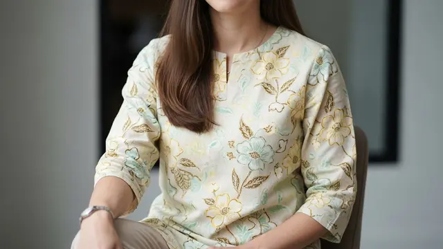 Tunik Batik Motif Bunga
