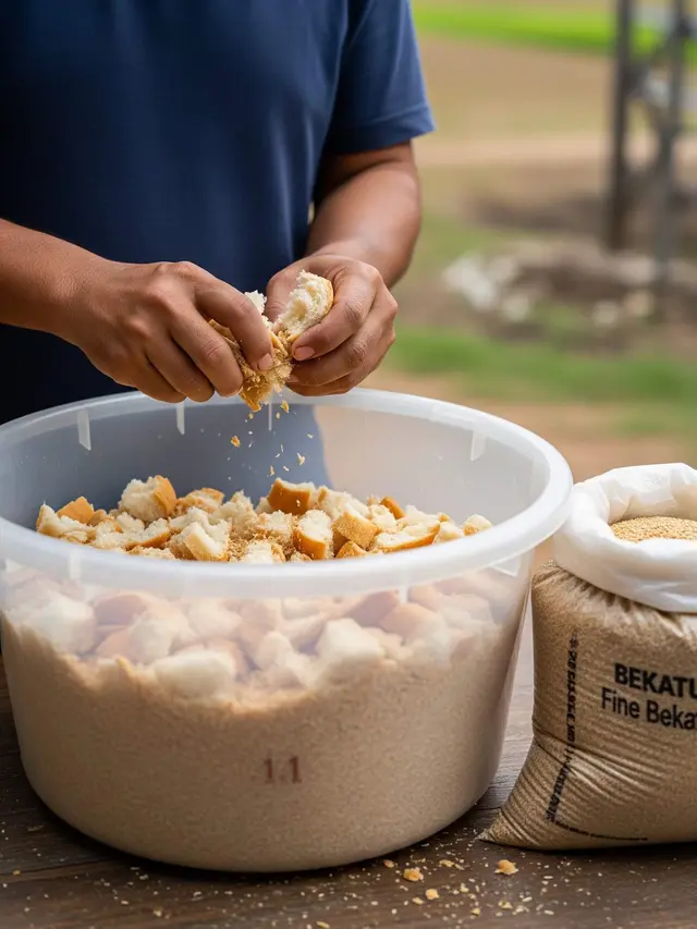 Cara Membuat Pakan Ayam Fermentasi dari Roti Kedaluwarsa