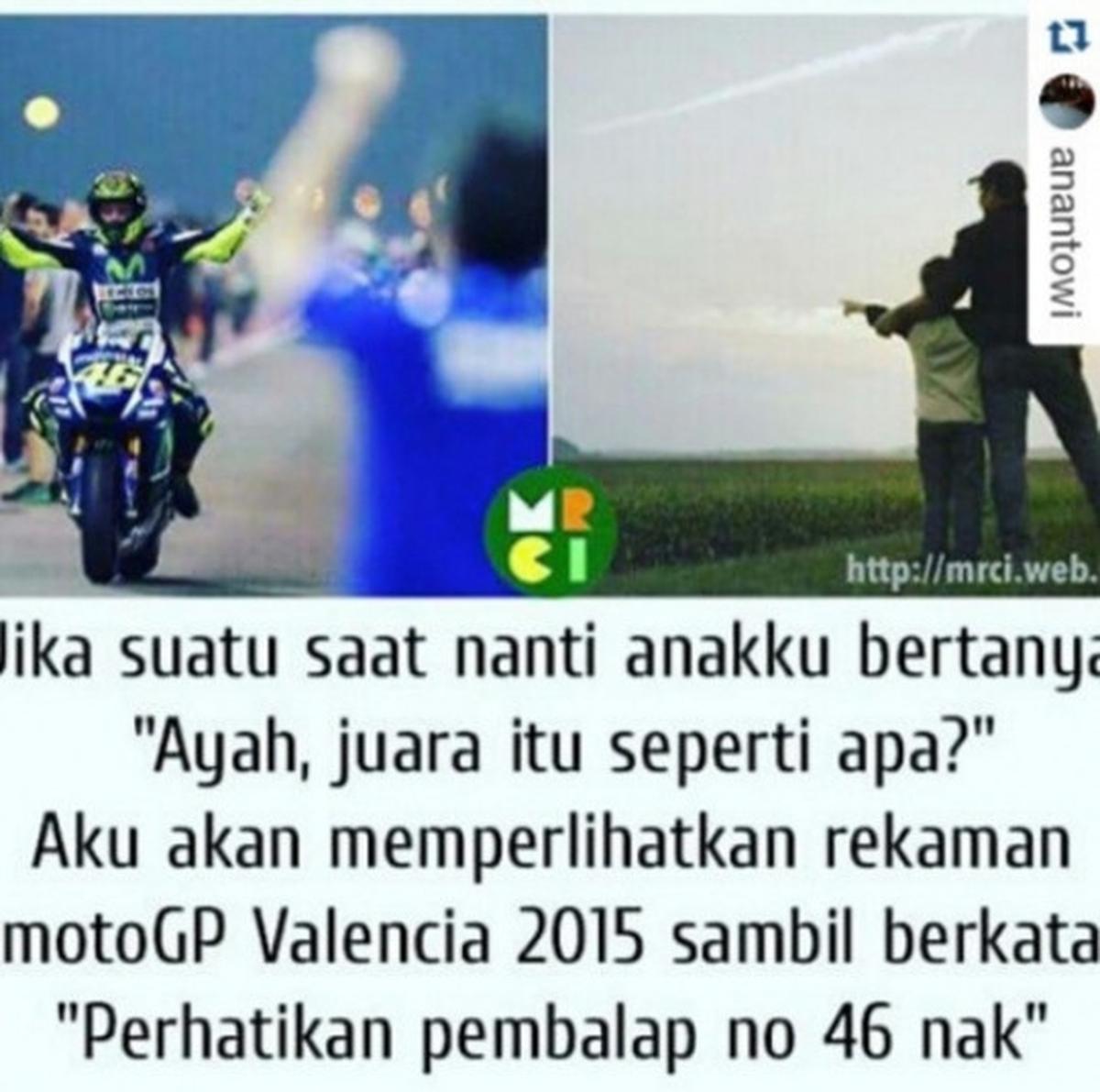 Deretan meme dukungan ke Valentino Rossi selepas GP Valencia 2015