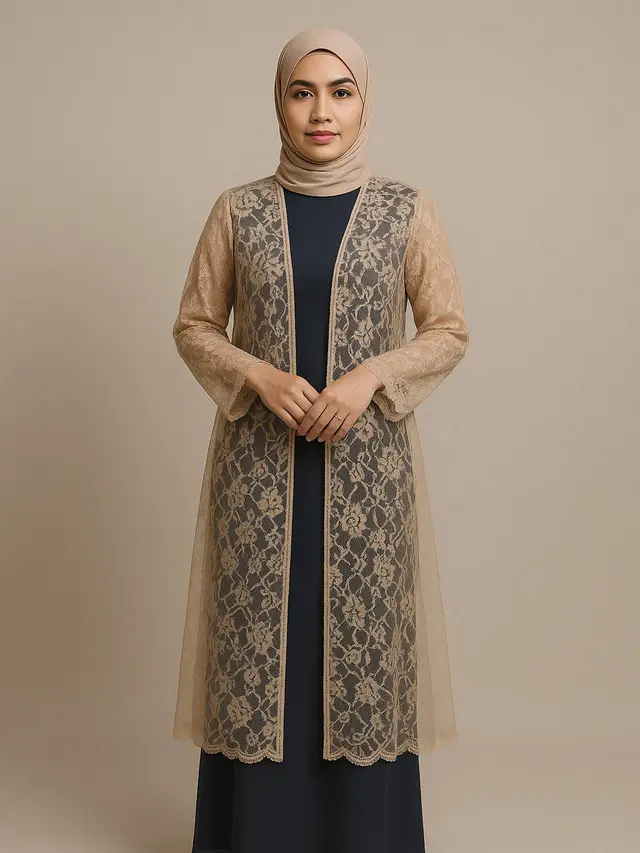 Tips Memilih Outer Brokat untuk Gamis (Foto: ChatGPT)