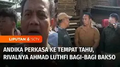 Ribuan warga berdesakan untuk mendapatkan bakso gratis yang dibagikan relawan calon Gubernur Jawa Tengah, Ahmad Luthfi di Pasar Tiban, Salatiga. Sementara Cagub Andika Perkasa mengisi jadwal kampanye dengan mengunjungi sentra pembuatan tahu di Kecama...