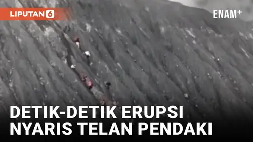 VIDEO: Ngeri! Rombongan Pendaki di Gunung Dukono Berlarian Saat Erupsi