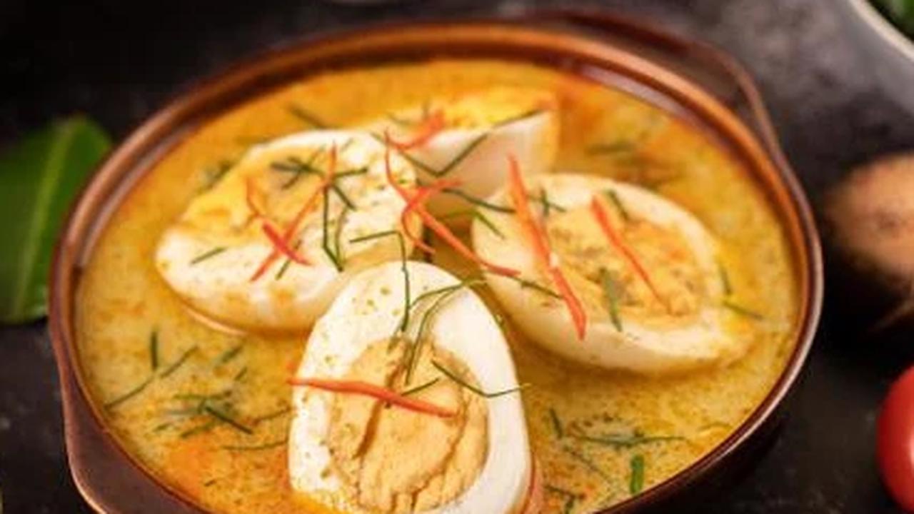 Ilustrasi Telur Bumbu Kuning Tanpa Santan