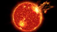 Ilustrasi badai Matahari (NASA's Goddard Space Flight Center/Genna Duberstein).