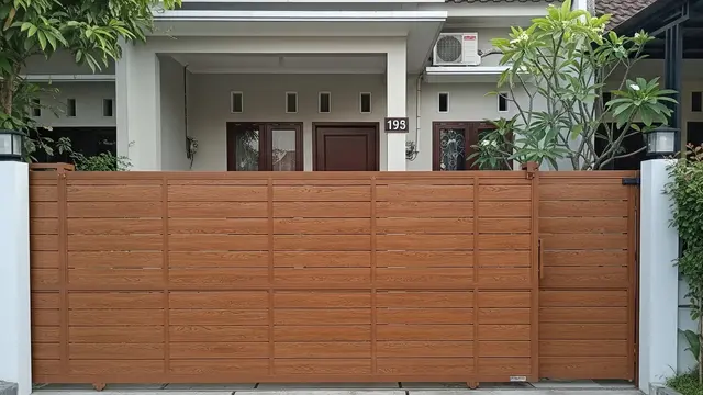 6 Inspirasi Pagar Rumah Modern dengan Pintu Geser untuk Lahan Sempit